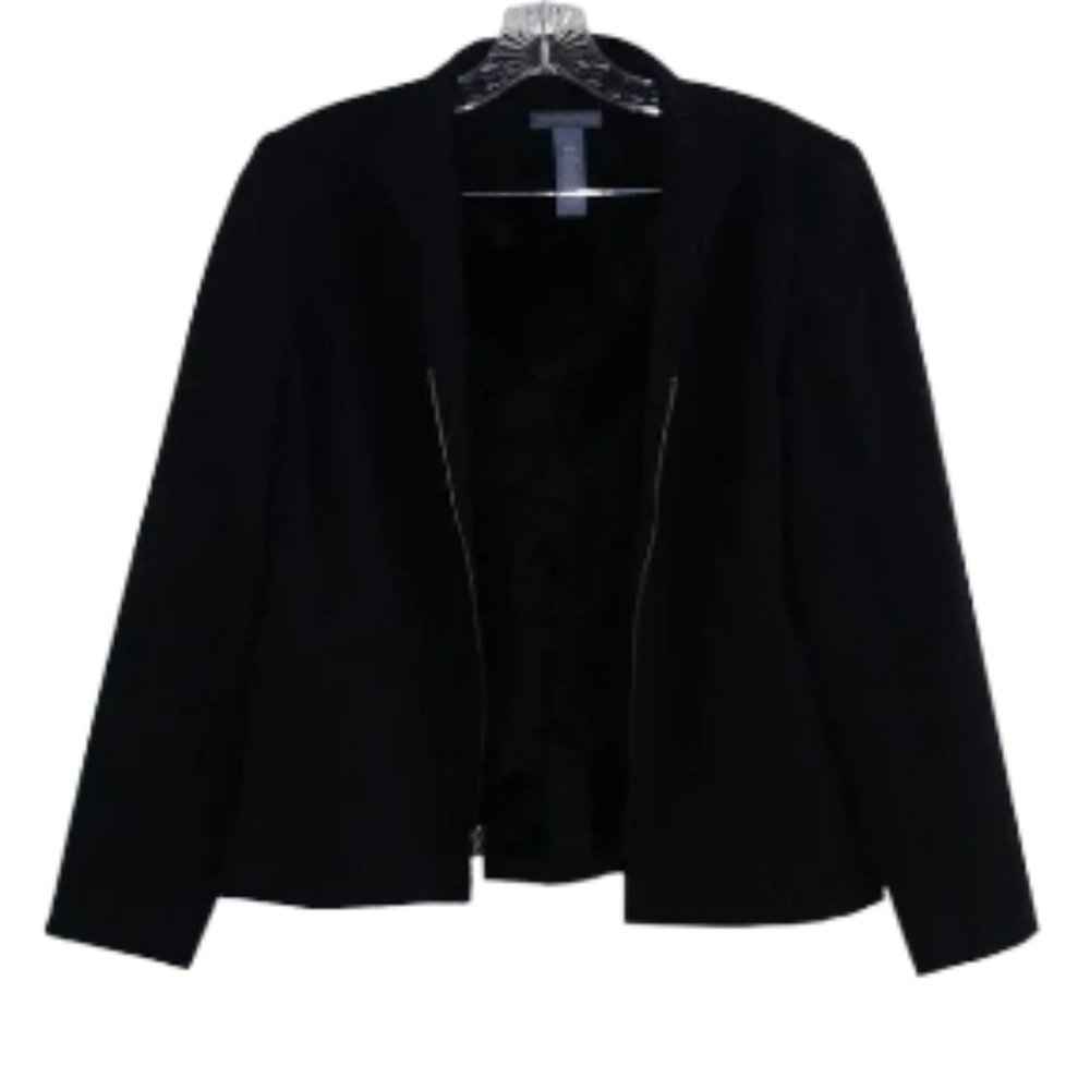 HILLARD & HANSON Blazer Color BLACK with stripes, Size 12p